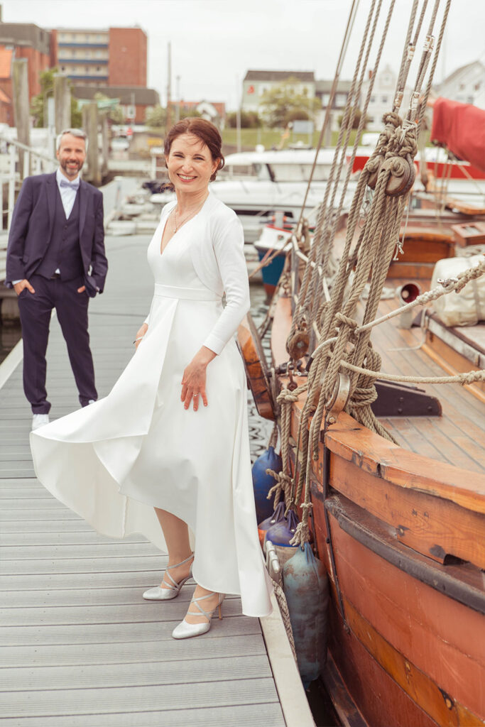 Brautpaar am Hafen in Wyk